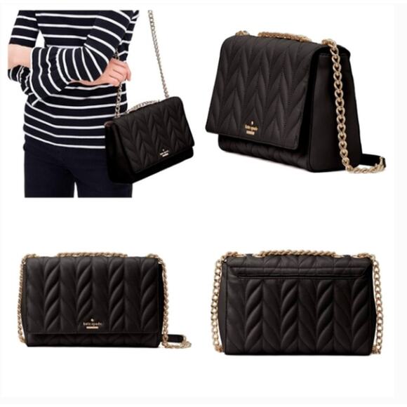NEW Kate Spade Briar Lane Quilted Emelyn Gold Chain Handbag 👜 - Picture 4 of 16
